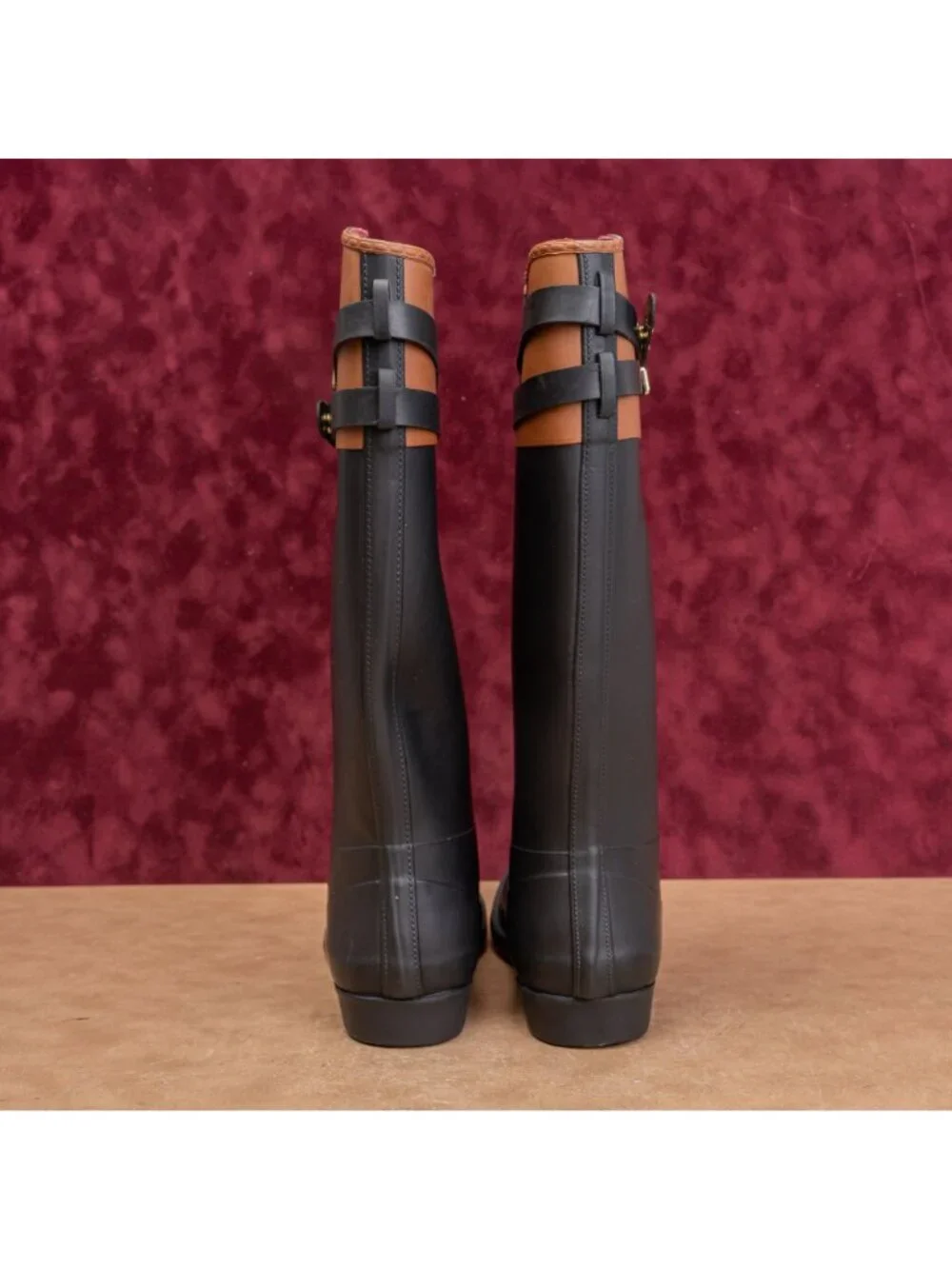 Tommy Hilfiger Women Fashion Farm Barn Riding Wellie Rubber Rain Boots sz 9